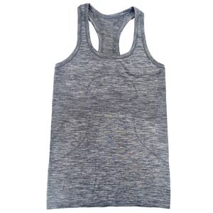 Lululemon Swiftly Tech Racerback Tank Womens 4 Gray Silver Run Yoga Top